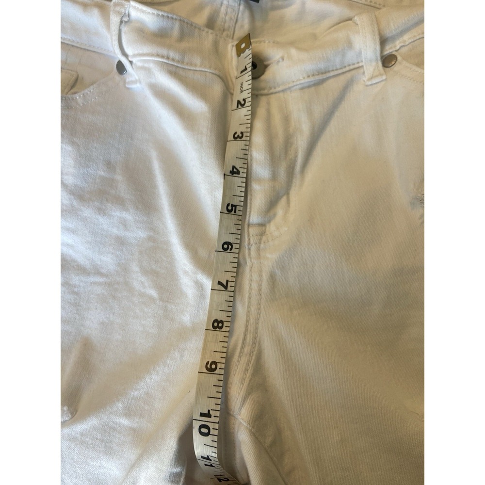 Torrid Crop Boyfriend Straight Vintage Stretch Mid Rise Jeans Size 18 Distressed - Picture 12 of 14